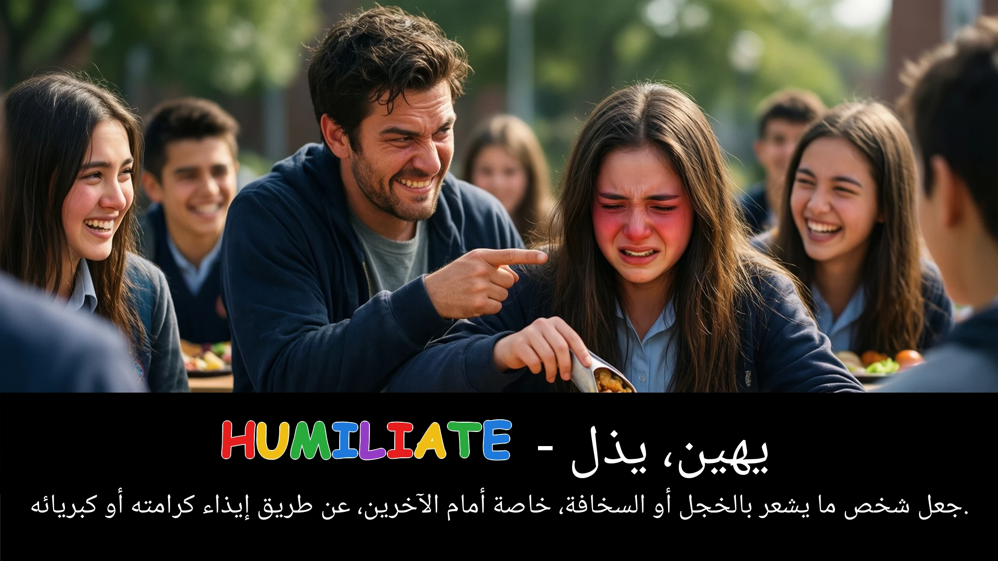 Arabic Illustration for humiliate